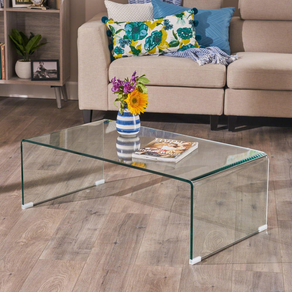COFFEE TABLE 12MM TEMPERED BENT GLASS