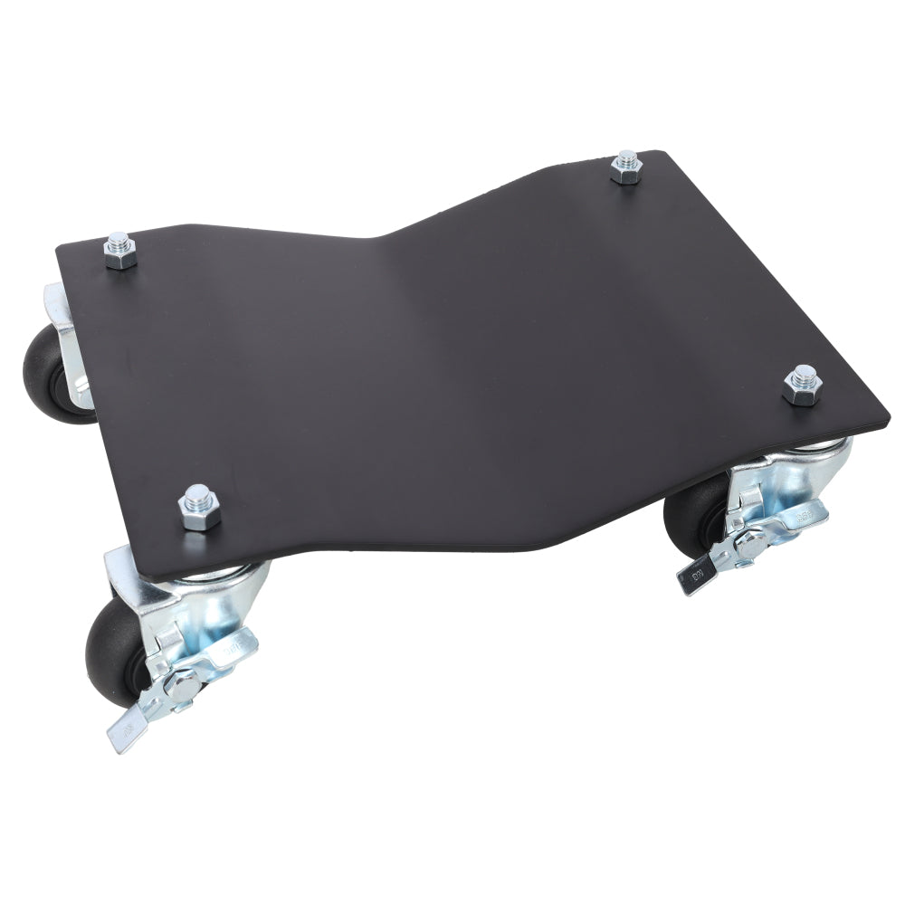 2PACK 2500lbs Capacity Professional Steel Vehicle Dollies,Heavy Duty Wheel Dolly,Car Dolly,Steel Tire Skates with Brakes,Black