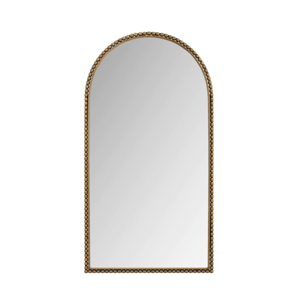 Iron Arch Retro Full Length Mirror With Supporting Feet, For Living Room, Bedroom (Gold)
