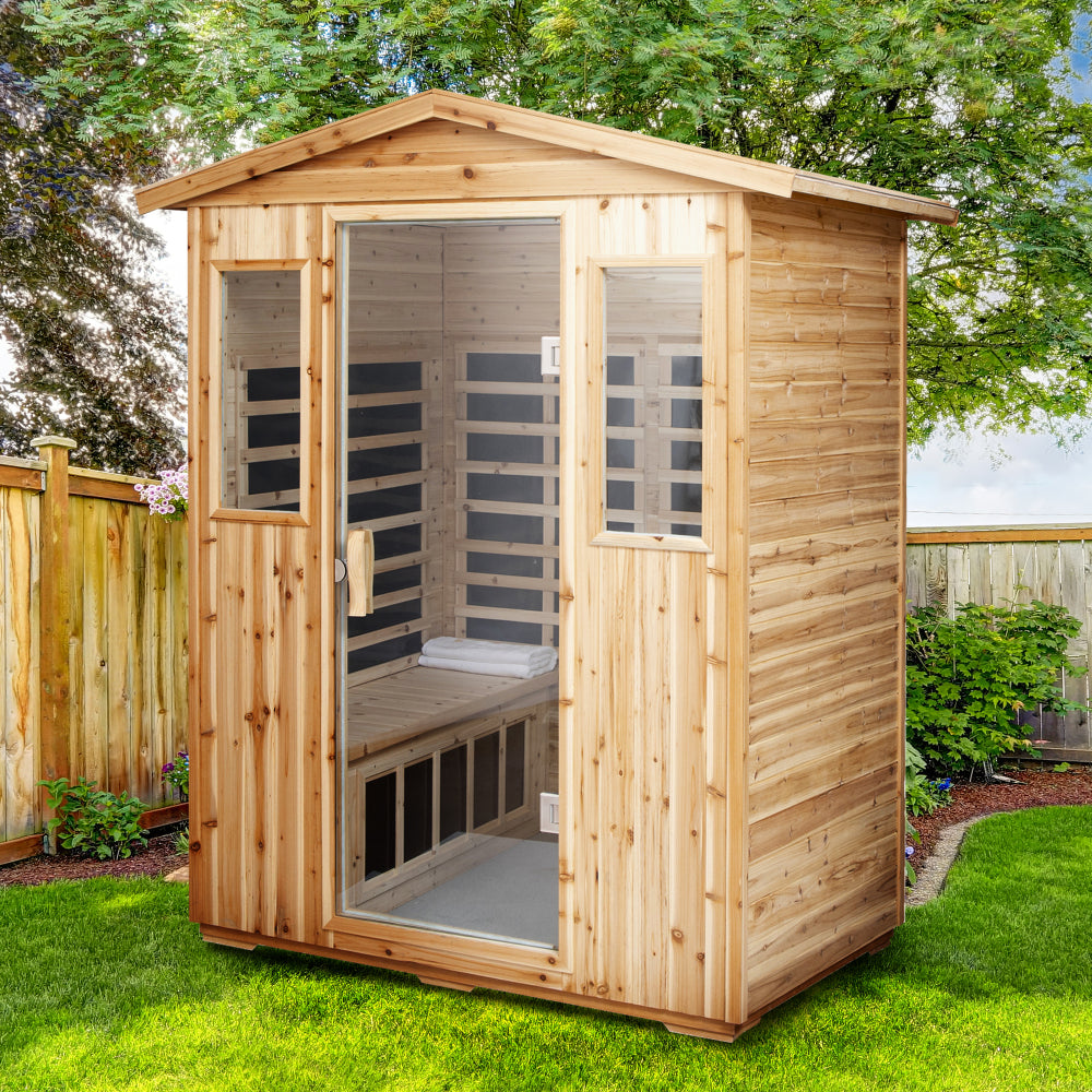 Four person Old fir Far-infrared outdoor sauna room