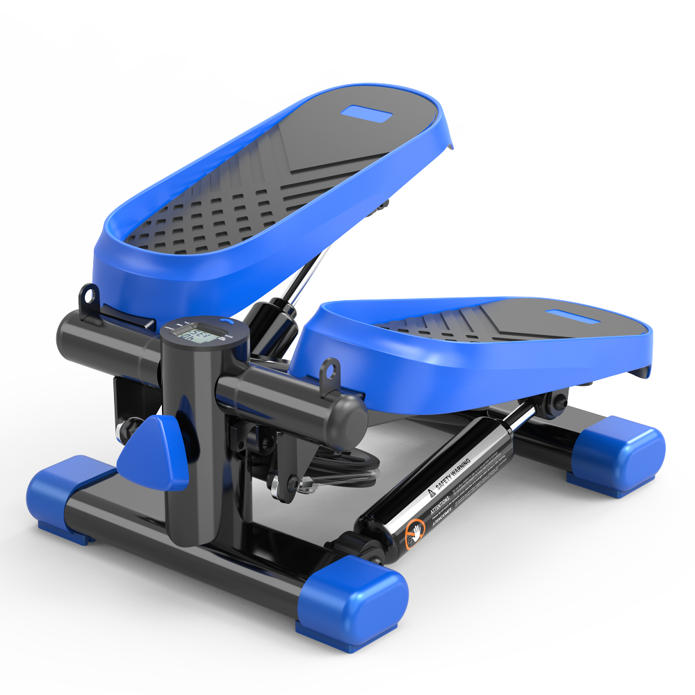 Home Office Exercise 330LBS Capacity Mini Stepper with Resistance Bands and LCD Monitor