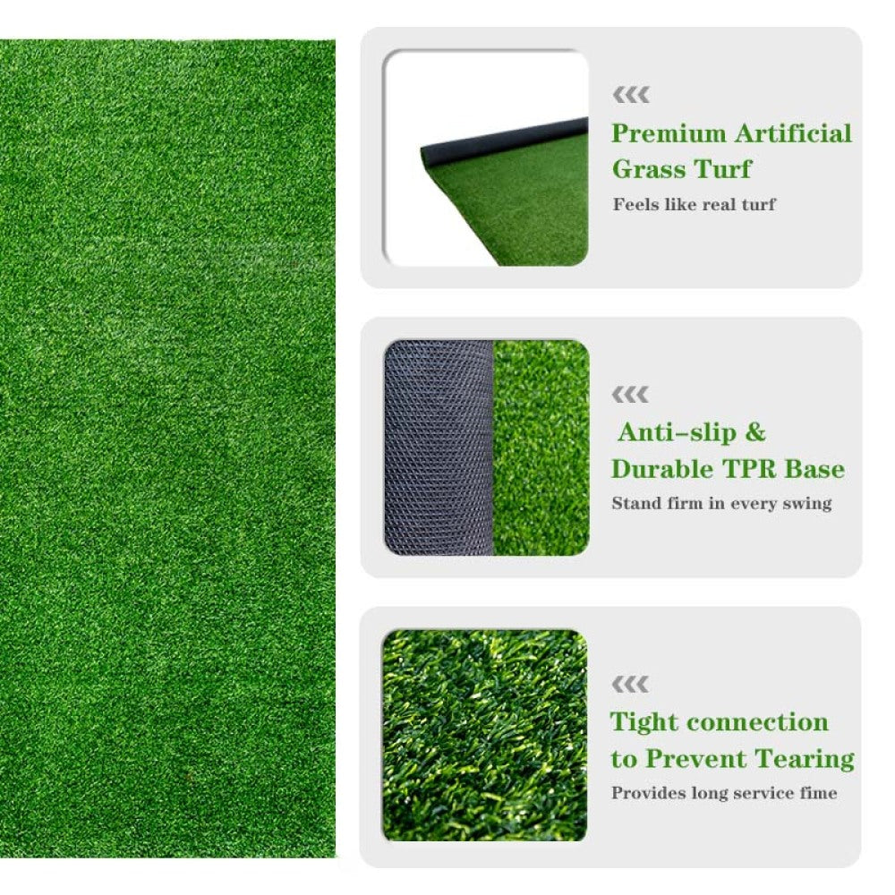 Golf Hitting Mats - 3.8'x5' Artificial Turf Training Mat for Indoor/Outdoor Swing Practice
