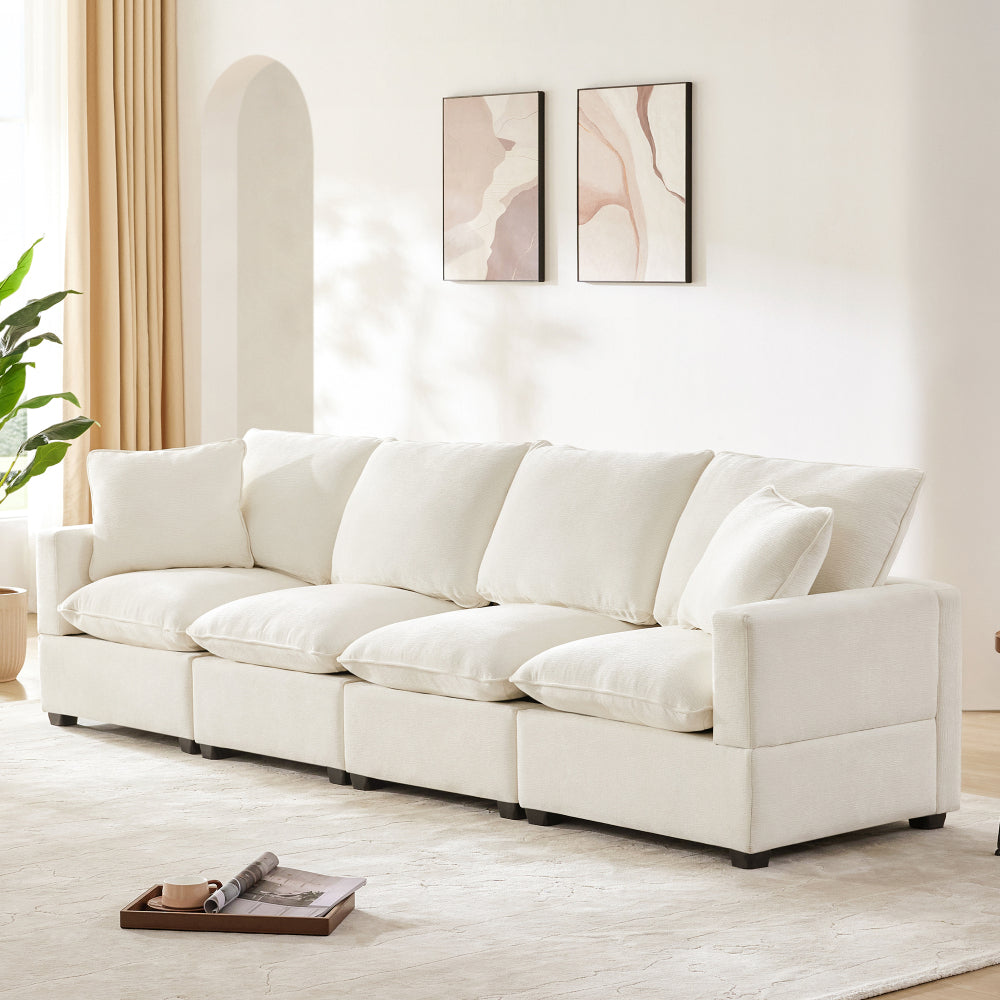 26*26" Ottoman Module for Modular Sectional Sofa,Wide Seat,Chenille,2 Colors