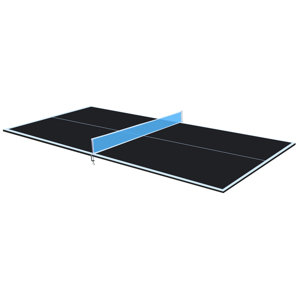 8ft Blue Mid-Size Ping Pong Conversion Top Foldable & Portable Table Tennis Table Top for Indoor Games