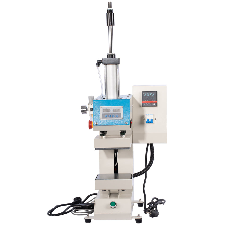 Translation of "10×10 Label Pneumatic Heat Press Machine with Upper and Lower Heating"