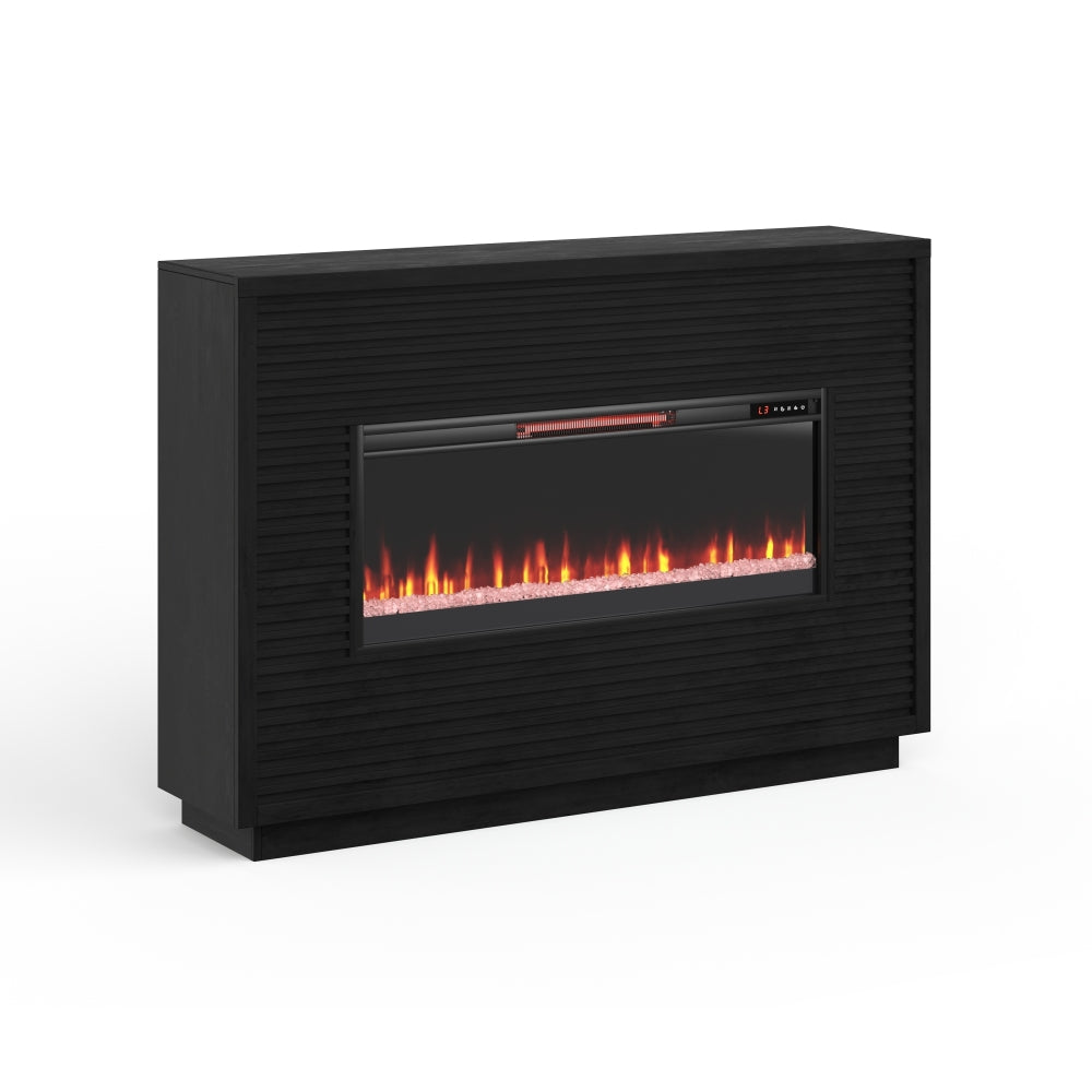 62 inch Fireplace Mantel, Black Finish