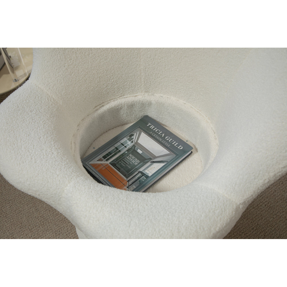 The 360-degree spinning armchair is designed for your leisure and comfort. The sturdy and wide base, Irony and metal turntable can achieve smooth and easy rotation. Sitting on it, you will fall