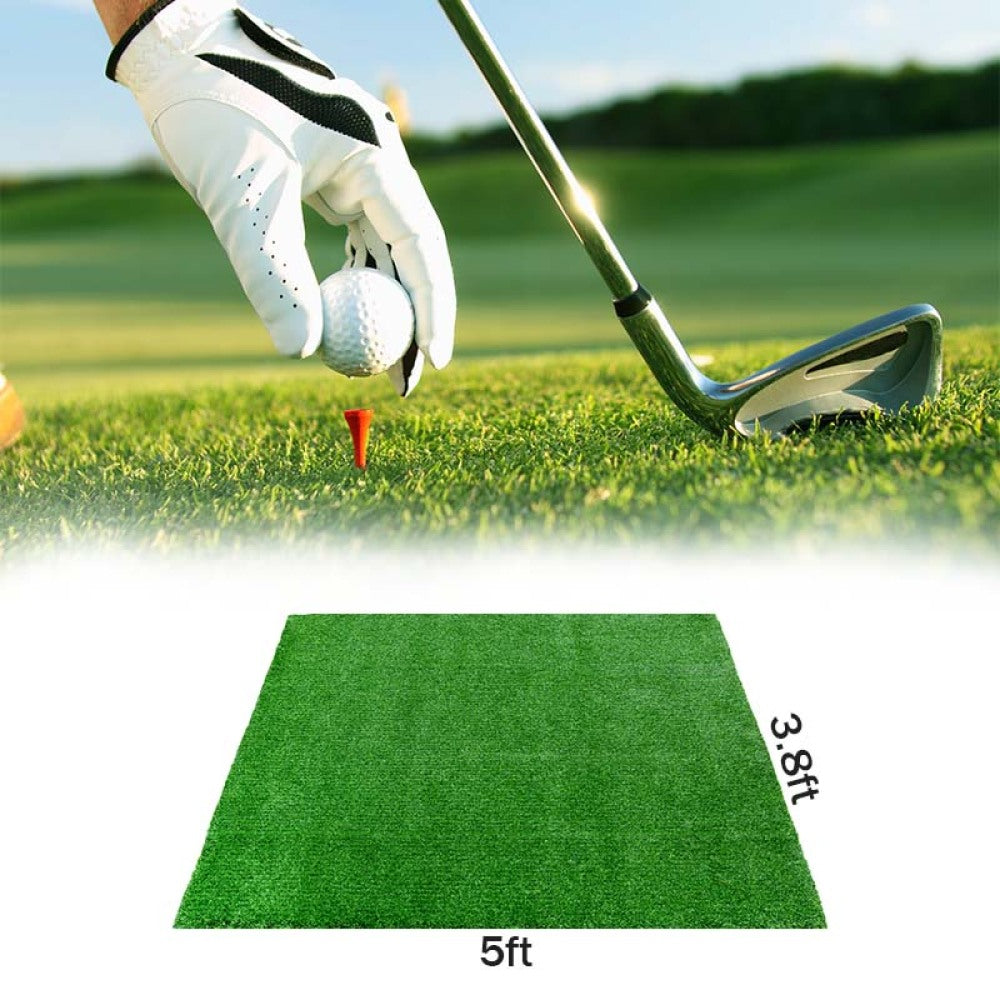 Golf Hitting Mats - 3.8'x5' Artificial Turf Training Mat for Indoor/Outdoor Swing Practice