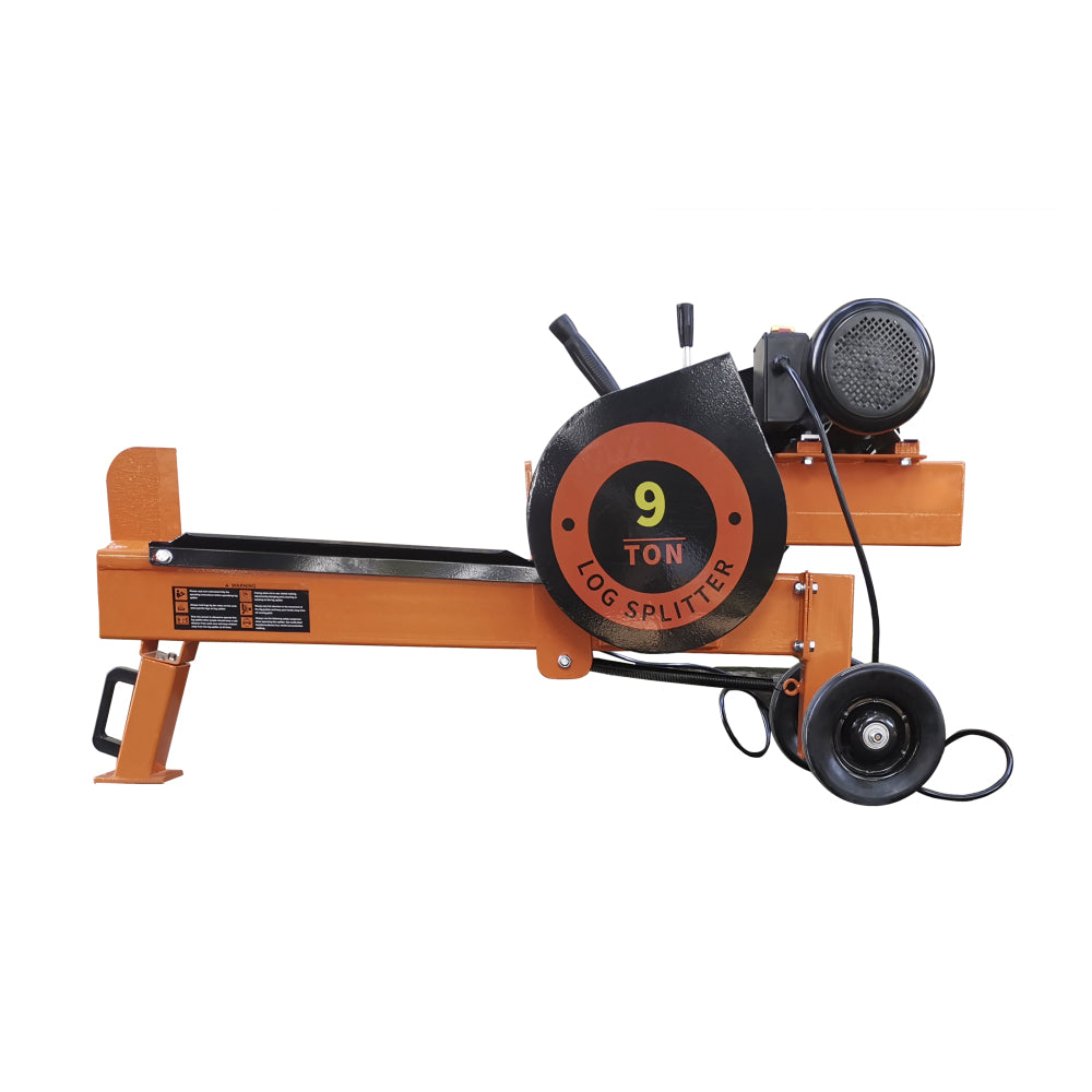 9 Ton Household Electric Powered 2.7HP Movable Horizontal Automatic Return Firewood Splitting Machine Fast Wood Splitter Fast Log Splitter for toughest wood