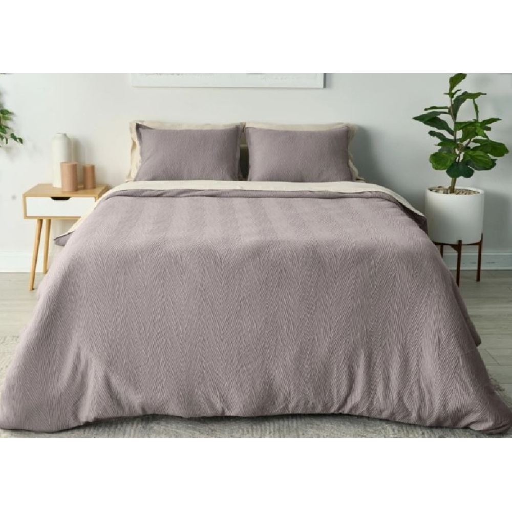BedGear Performance Duvet Set, Queen - Taupe/Arrowhead