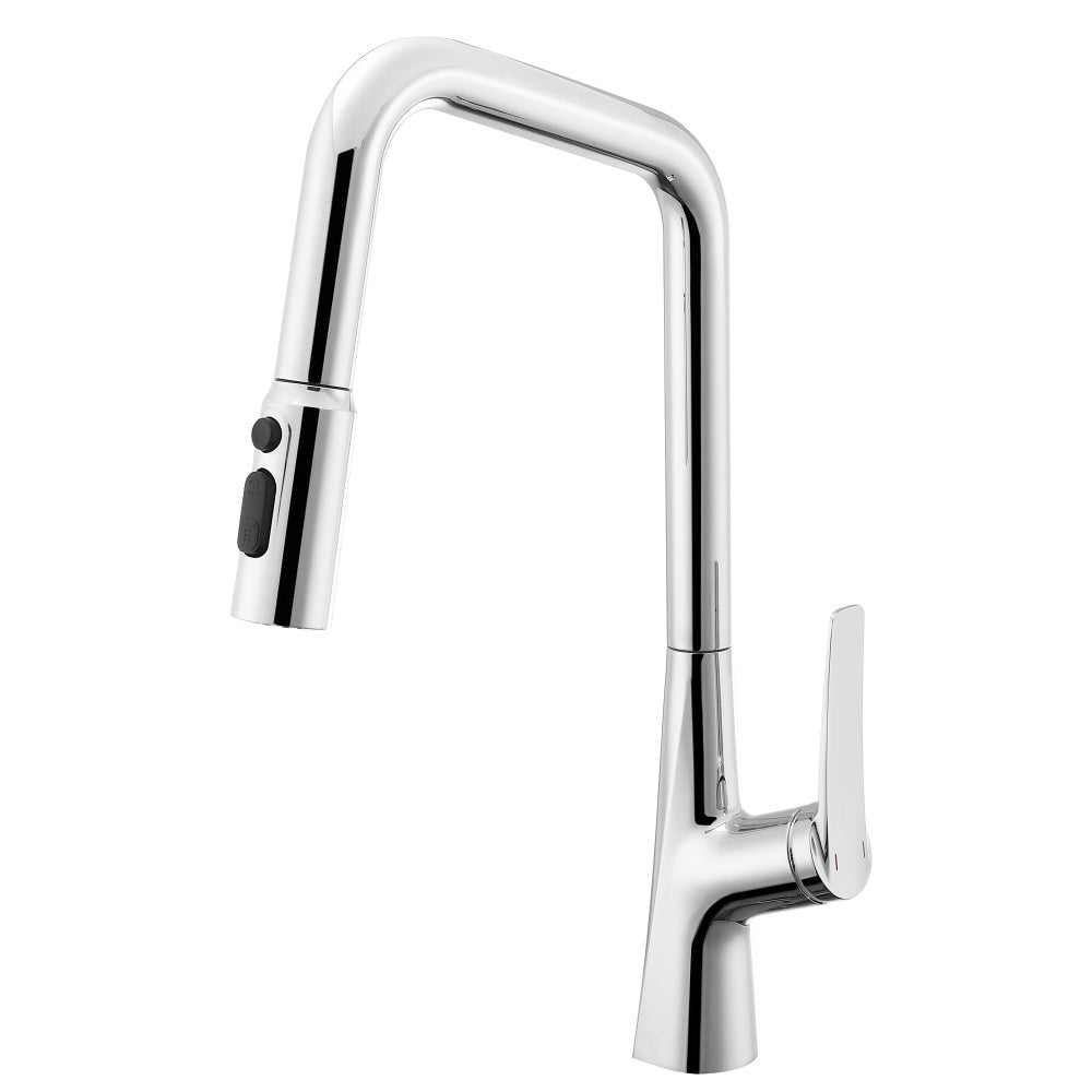 Matte Black Professional Kitchen Faucet 3 Function 360 Sprayer One Touch Switching FastConnect