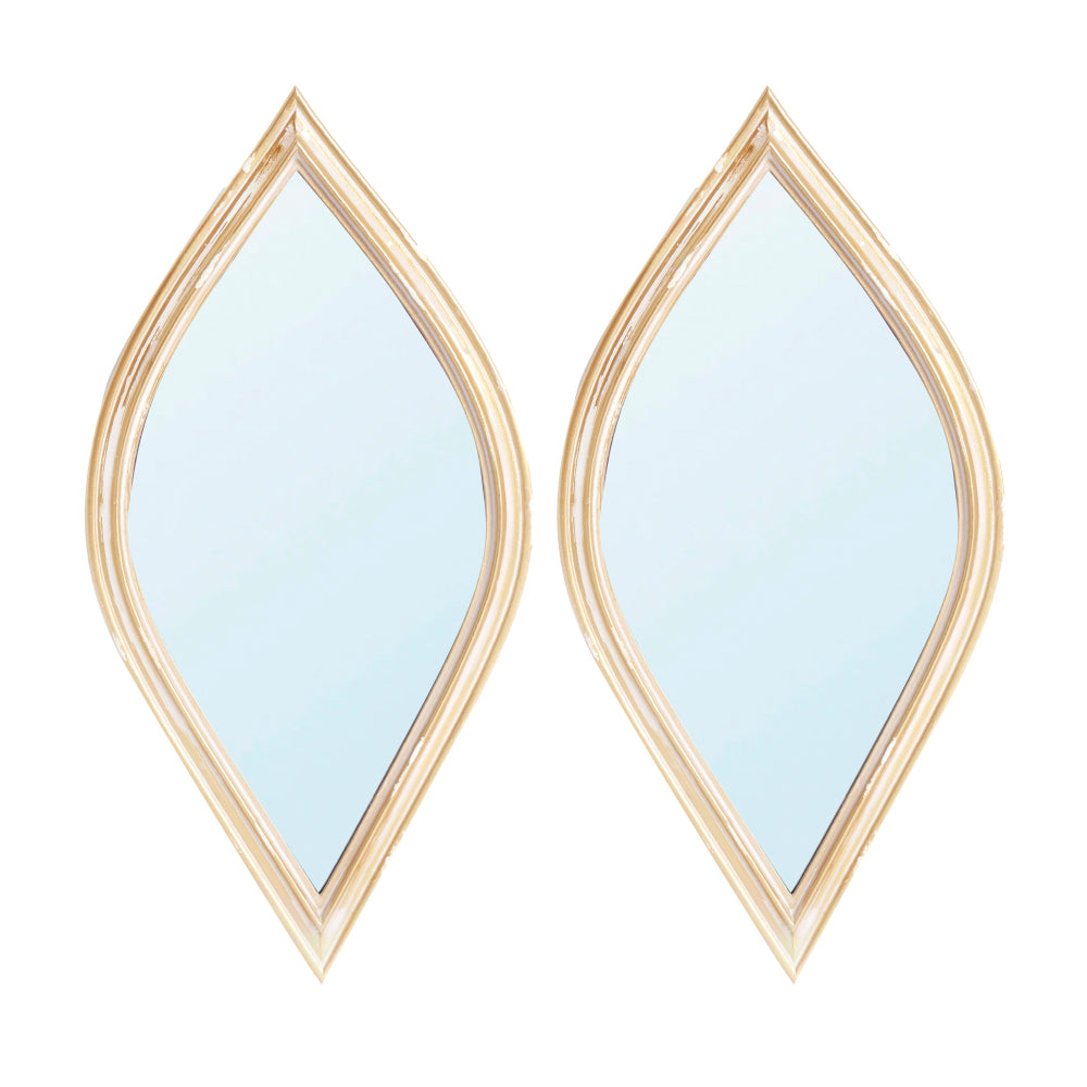 Harlan Hexagon Mirror, 2 Pieces Wall Accent, 11x10"