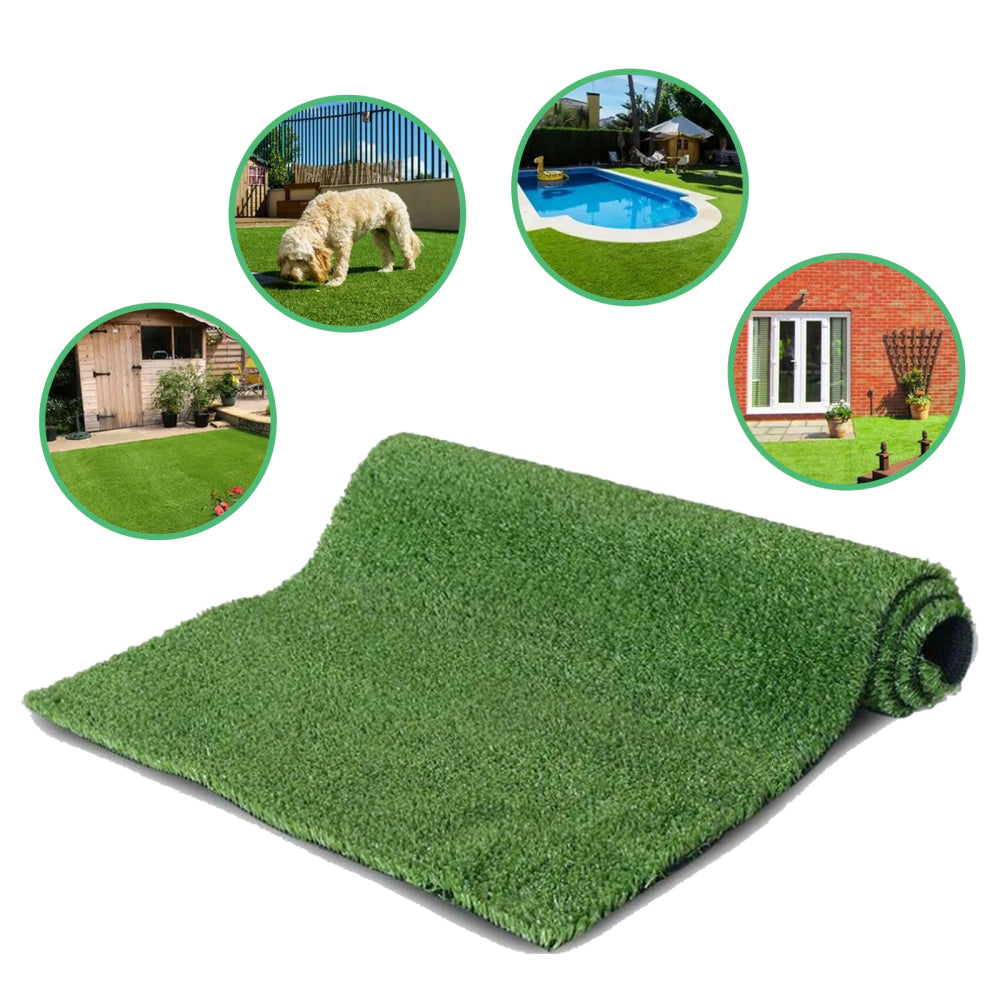 3FT *32FT Artificial turf, professional dog mat large turf outdoor carpet terrace pet lawn, artificial carpet with drainage holes(Grass height 0.78 inches/2cm)