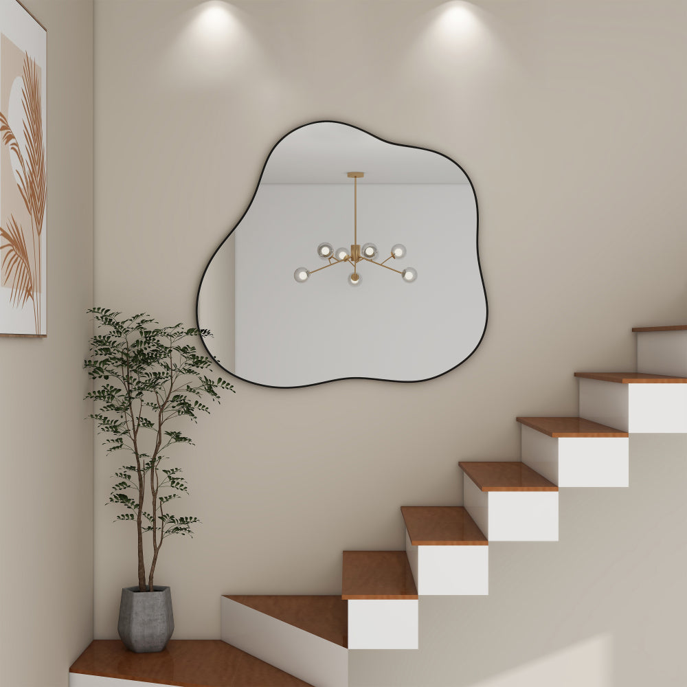 Cloud-Shaped Metal Accent Wall Mirror
