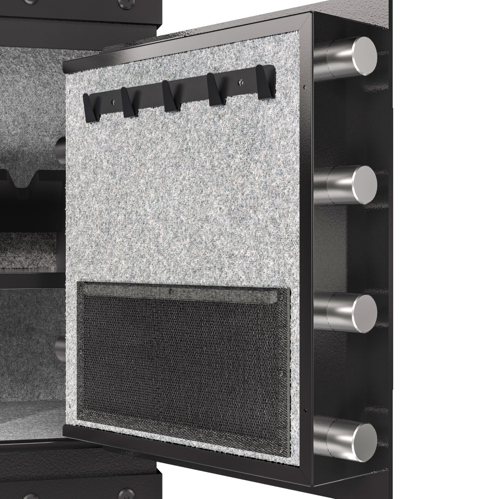Three-lock safe, measuring 20.4 ″ × 16.5″ × 14.1 ″, suitable for home and office use, large steel digital safe equipped with a digital lock.