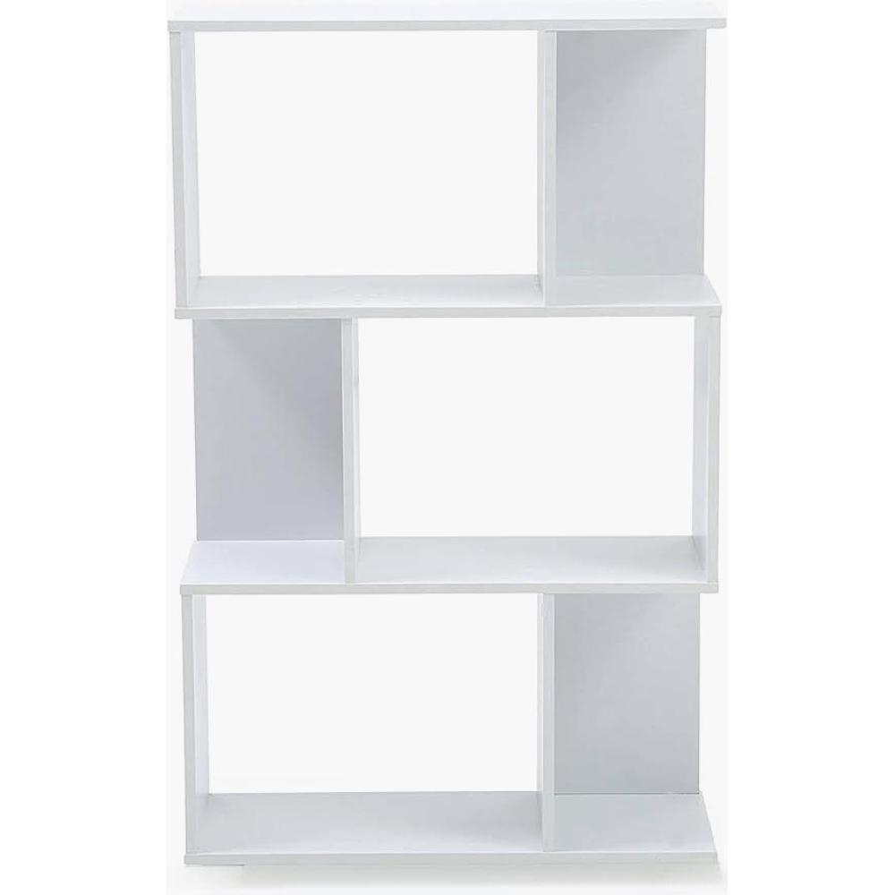 White three-layer simple household bookshelf