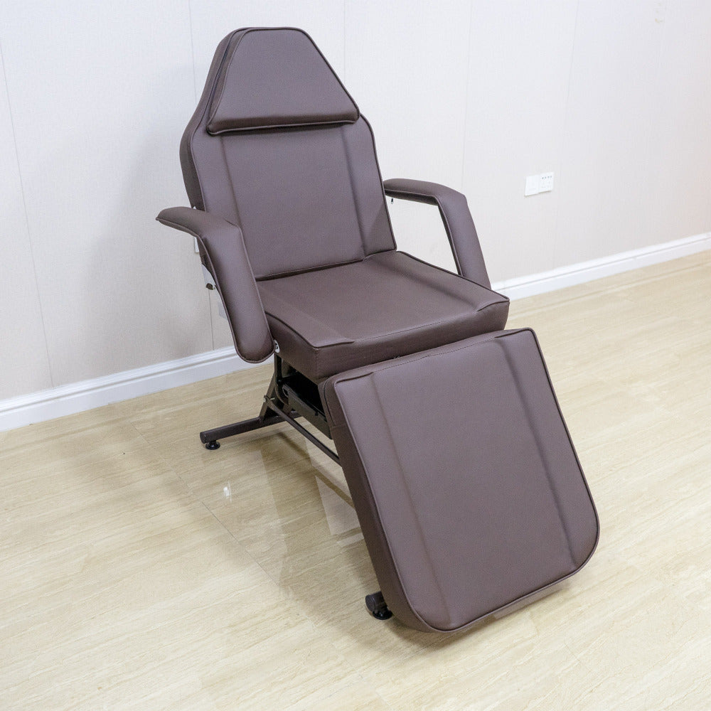 Tattoo Chair for Client, Facial Beds for Esthetician Adjustable 3-Section Lash Tattoo Bed, 72 Inches Facial Spa Chair Professional Tattoo Chair for Artist Beauty Massage Salon,Brown
