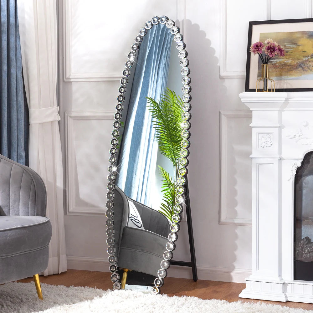 Crystal Full Length Mirror with Stand