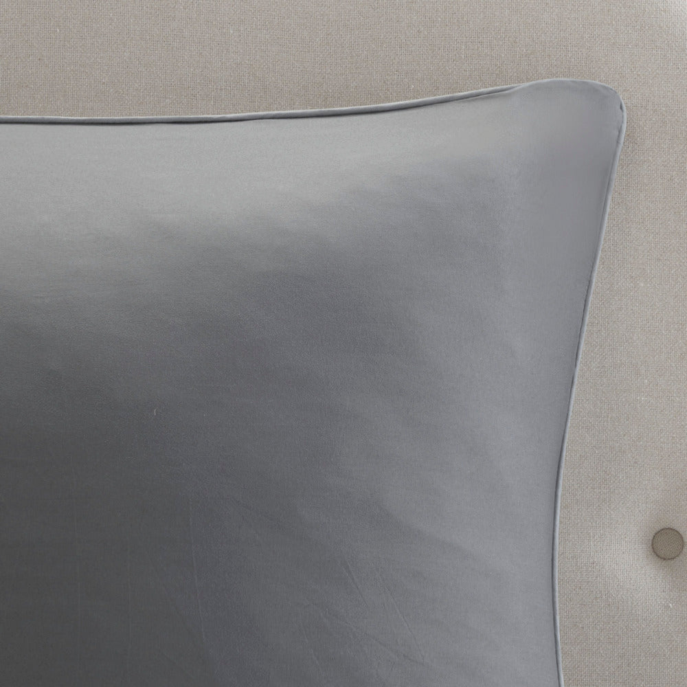 Embroidered 8 Piece Comforter Set Grey King