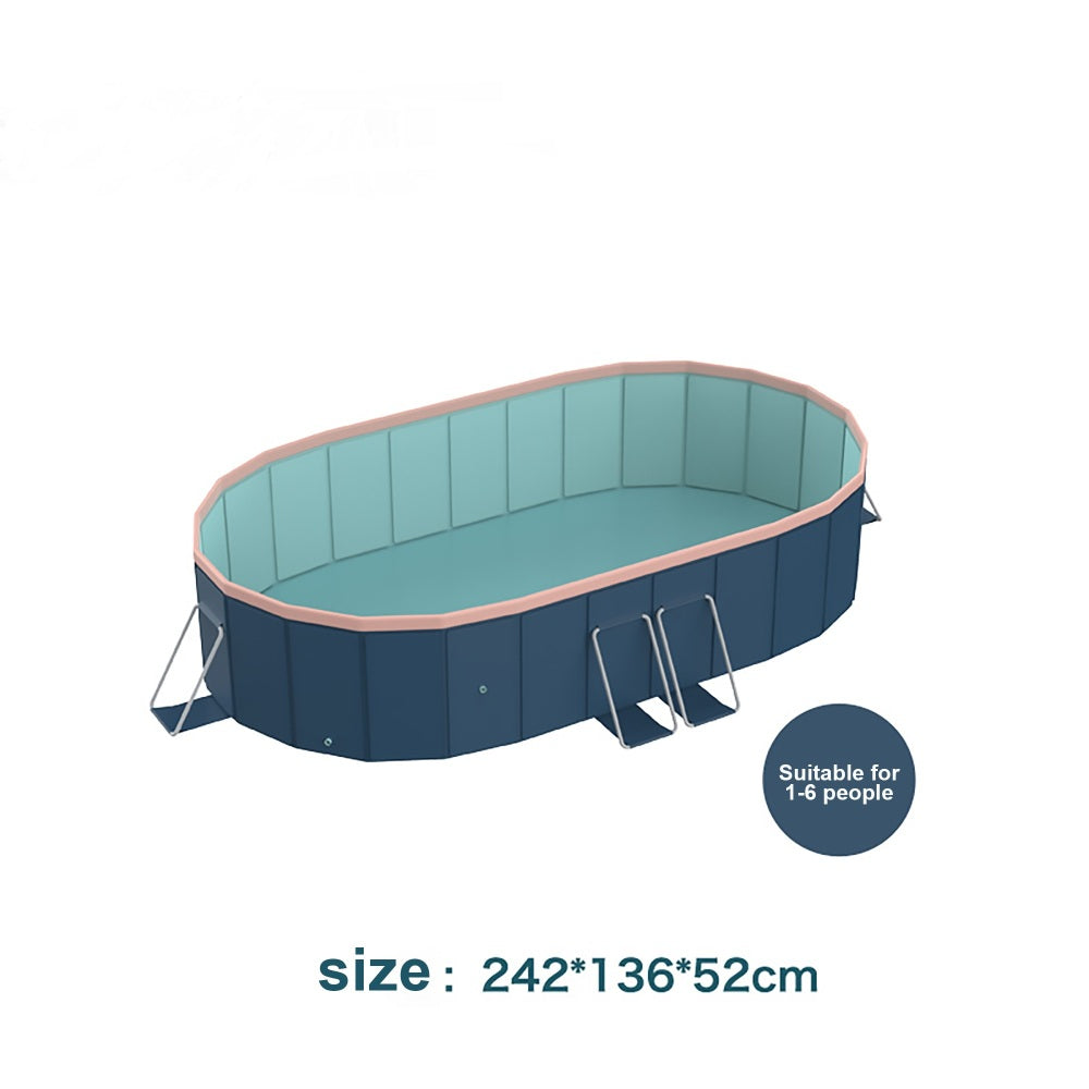 2.8m PVC folding pool (not inflatable) bathes and cools in summer, suitable for outdoor patio beach garden