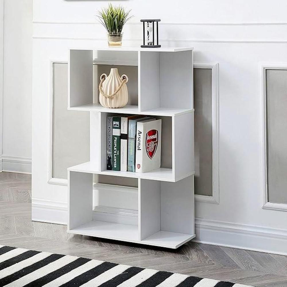 Five layer simple household white bookshelf