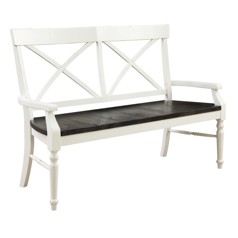Wallace & Bay Mountina Brown And White Bench
