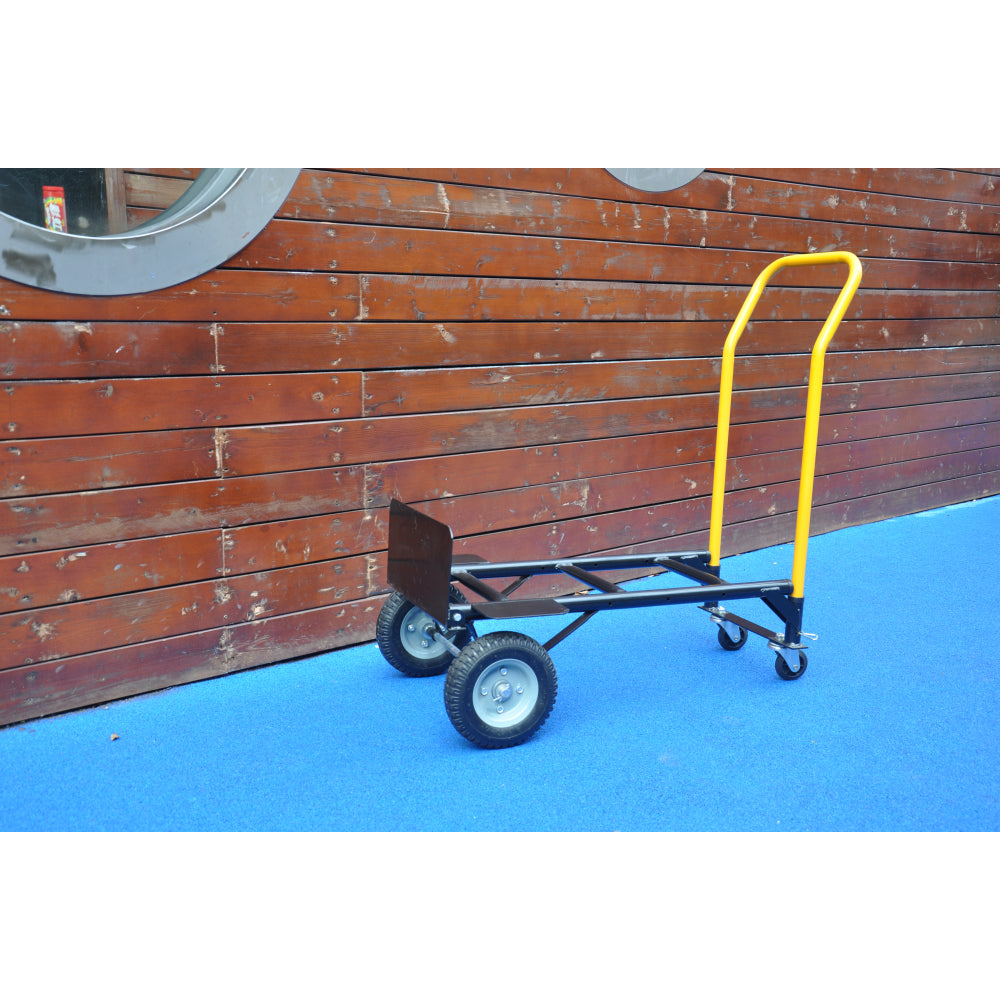 Hand Truck Dual Purpose 2 Wheel Dolly Cart and 4 Wheel Push Cart with Swivel Wheels 330 Lbs Capacity Heavy Duty Platform Cart for Moving/Warehouse/Garden/Grocery