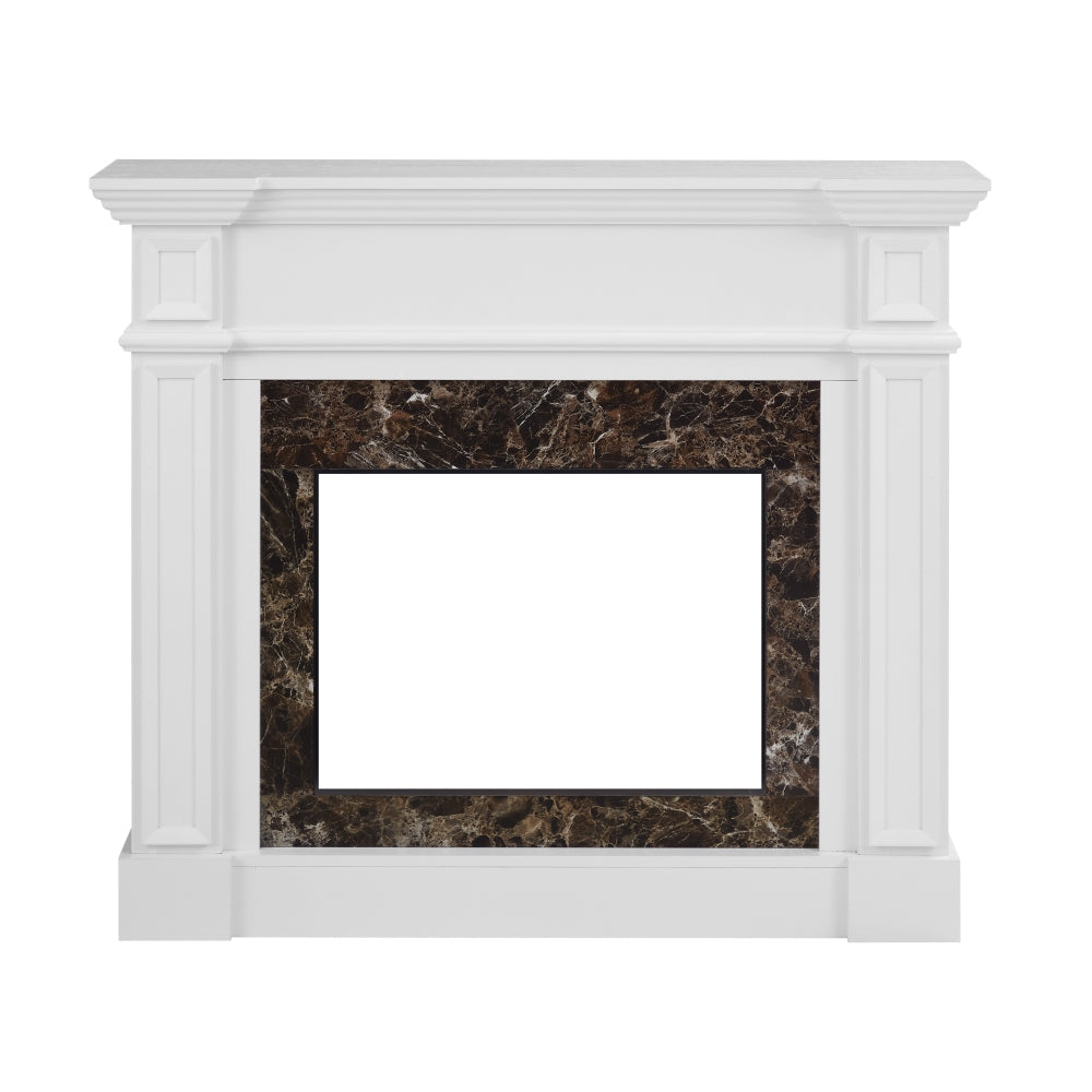 Only Mantel (NOT INCLUDED 23" FIREPLACE)--White, 45.6"W*11.8"D*40"H