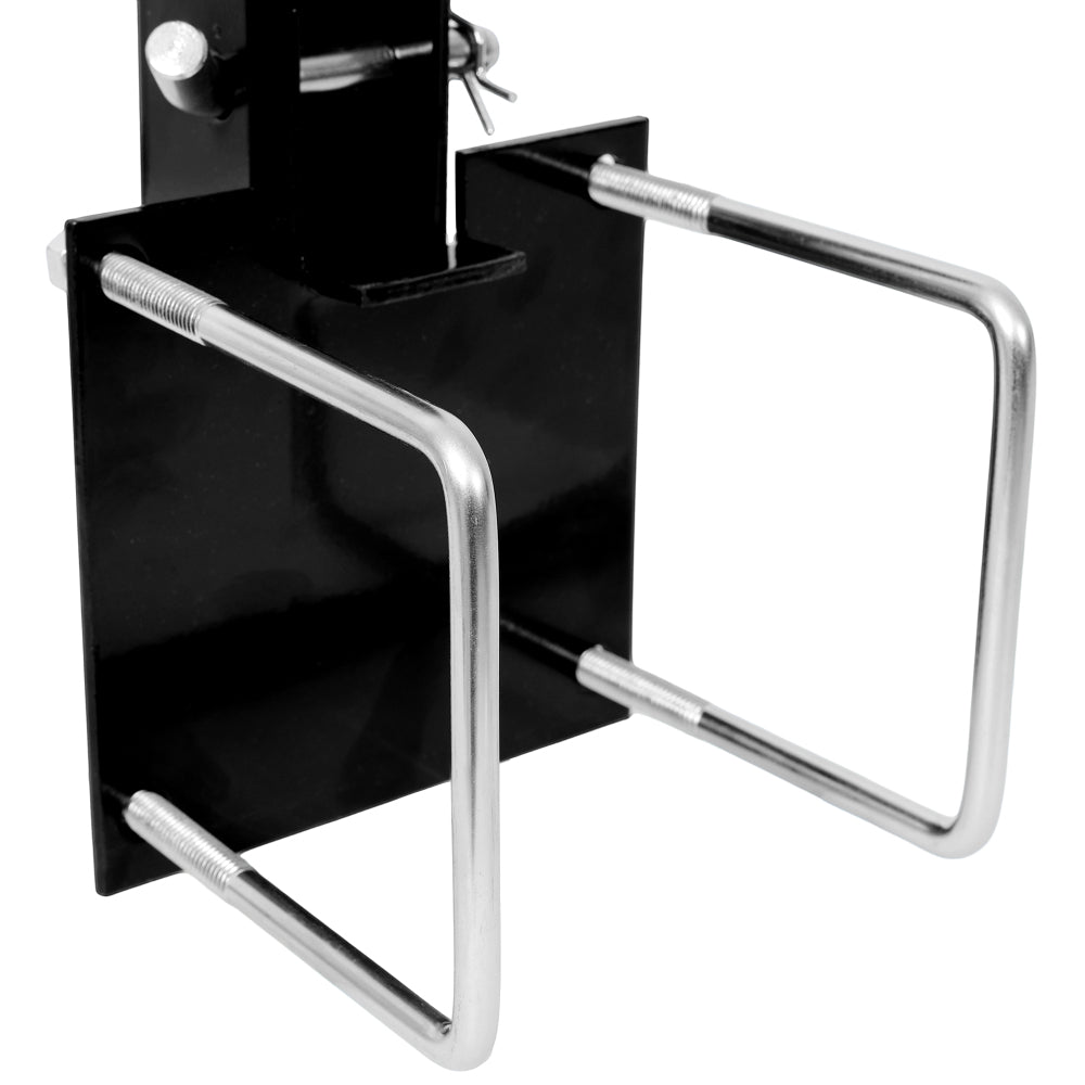 Folding Spare Tire Carrier for RV – Heavy Duty Trailer Spare Tire Mount For 4" Square Bumpers, Securely Mounting 15" and 16" spare tires