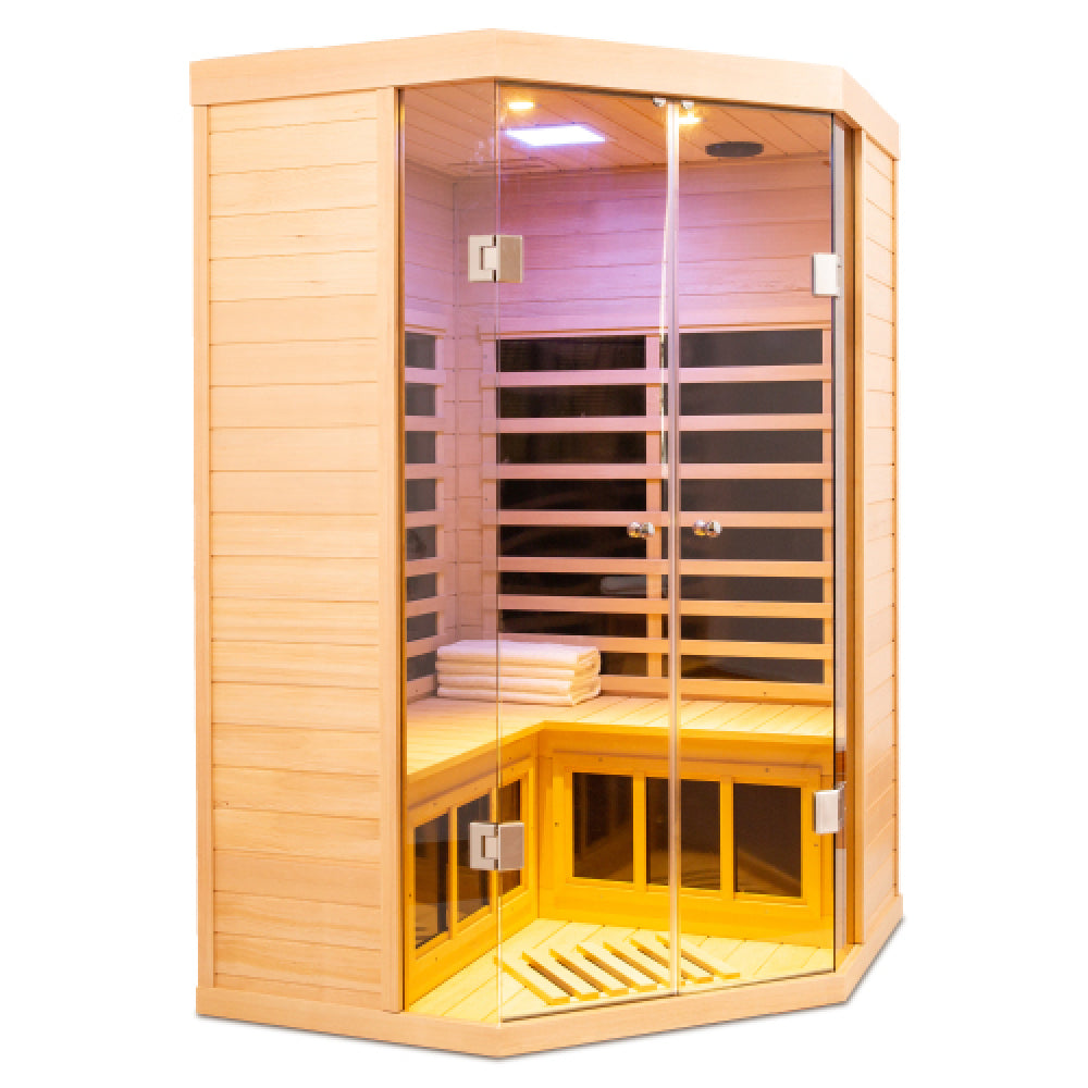 Hemlock sauna for pentagonal