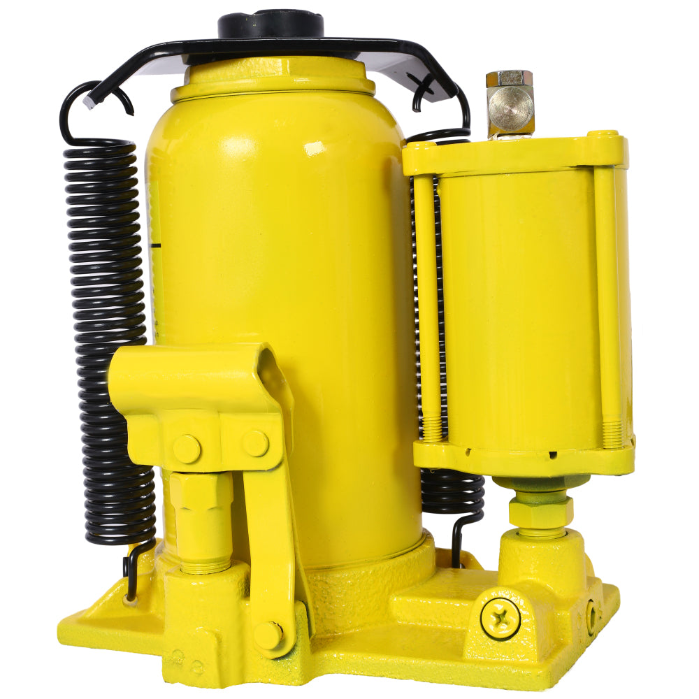 Air Hydraulic Bottle Jack, 20 Ton/44029 LBS All Welded Bottle Jack, 10.2-19.7 inch Lifting Range, Manual Handle and Air Pump, for Car, Pickup, Truck, RV, Auto Repair, Industrial Engineering ,Yellow