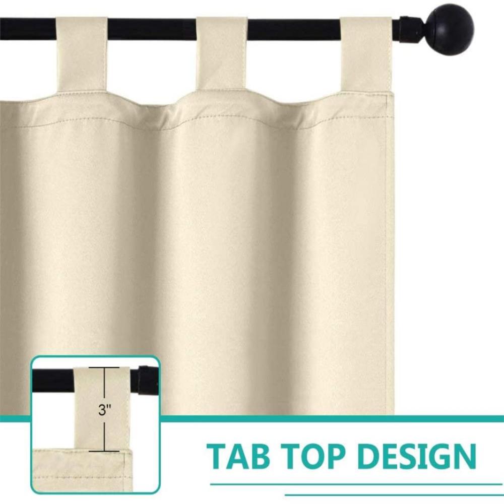 1 pack Blackout Waterproof Indoor/Outdoor Tab Top Curtain Panel