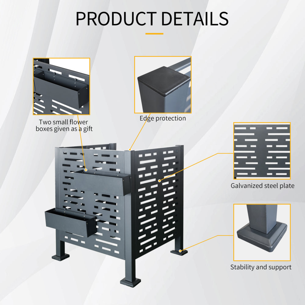 3ftx3ft Air Conditioner Fence for Outdoor Units,Metal Privacy Fence Cover, Perfect to Conceal Air Conditioning Units