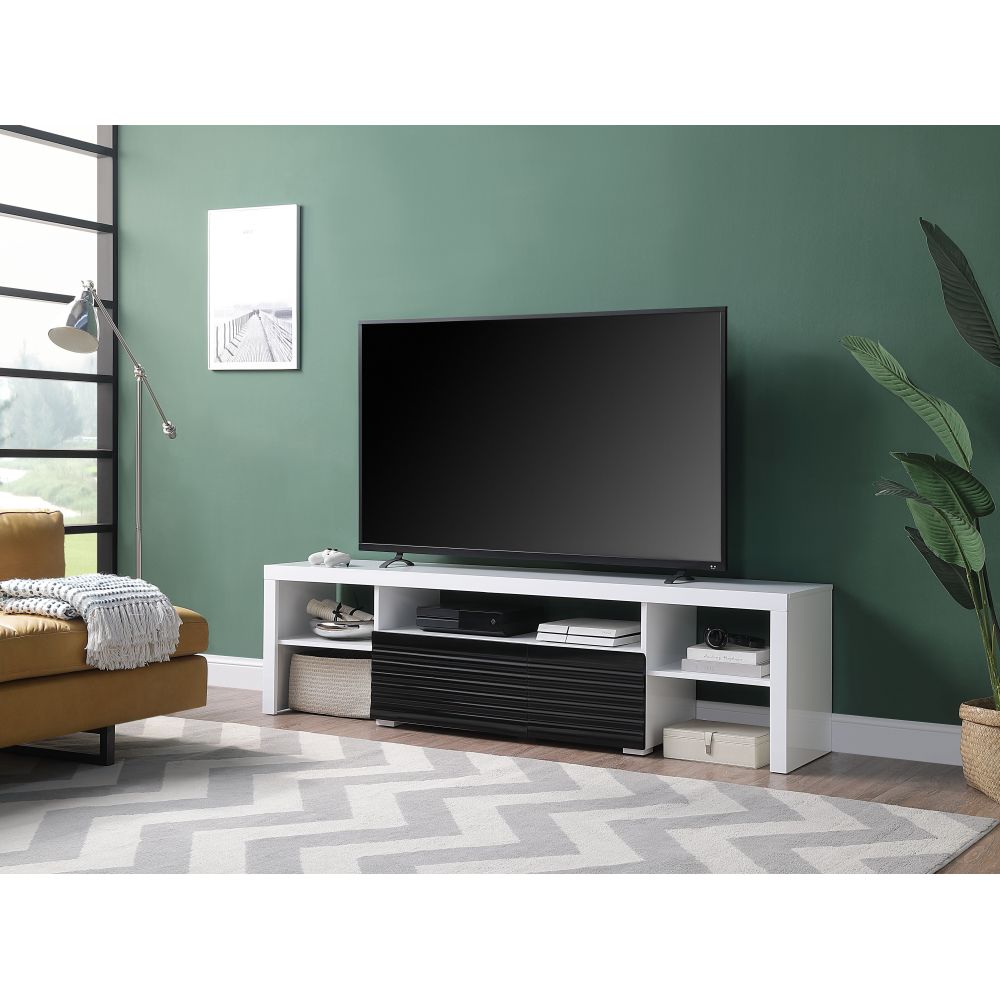 Buck II White High Gloss Finish Hall Tree