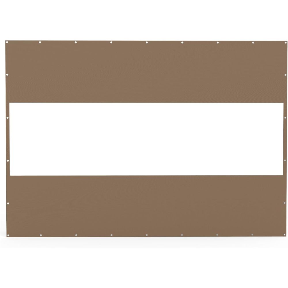 Heavy Duty Outdoor Clear Panel Curtain, 18 oz Waterproof PVC Polyester Curtain, Weather Resistant & Tearproof for Patios, Gazebos, Pergolas, Privacy Screen (10'H x 7'W, Gray)