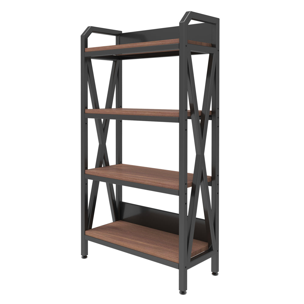 56.30'' Bakers Rack 4-Level Storage Shelves Metal and Wooden Kitchen Shelves, Kitchen Organizers and Storage, for Garage, Pantry, Bathroom, Closet ,33.50'' Length