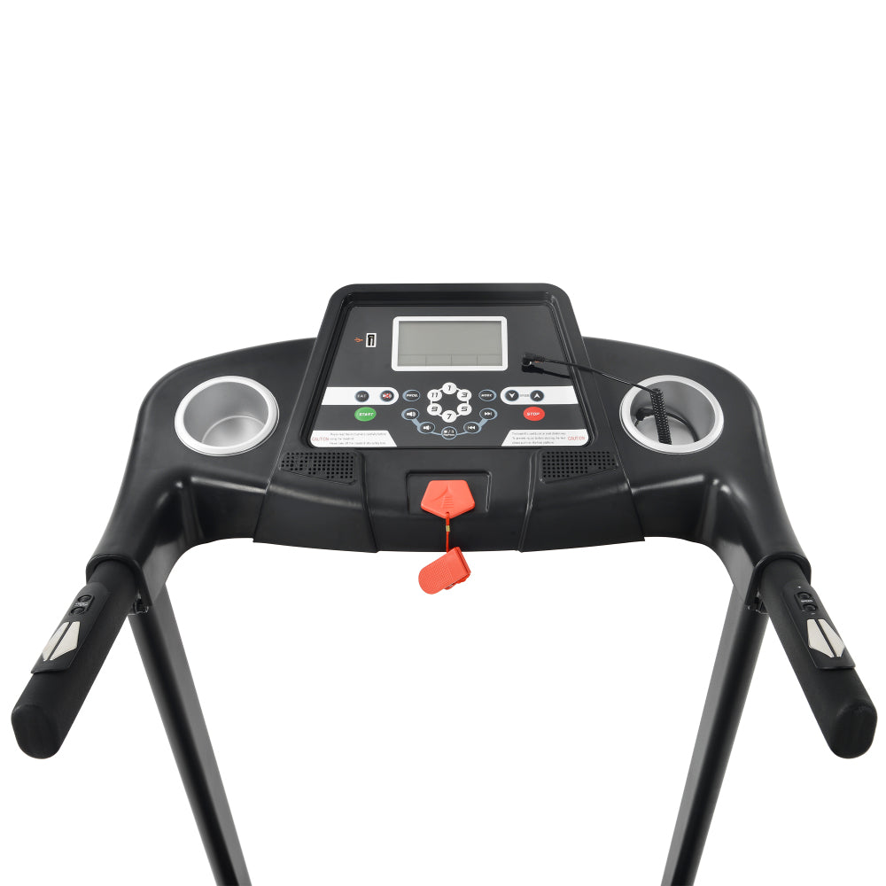 Folding Electric 3.5HP Treadmill With Incline Medium Running Machine Motorised LCD Gym 330lbs Folding Treadmill Electric Motorized Power 14.8KM/H Running Fitness Machine Gym(W54031811 Upgrade )