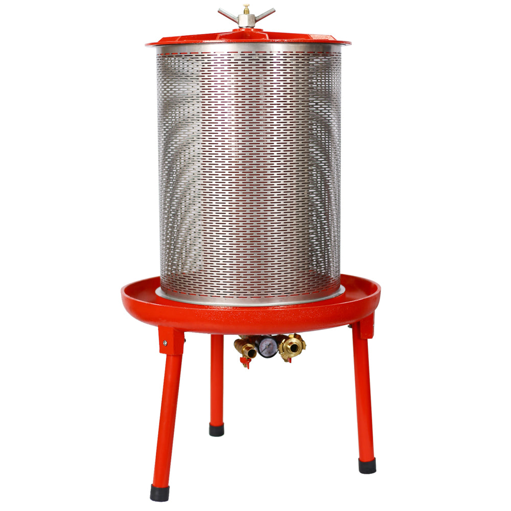 Hydraulic Fruit Wine Press with Fruit and Apple Crusher - Electricity-Free/Water-powered Cider Wine Bladder Press