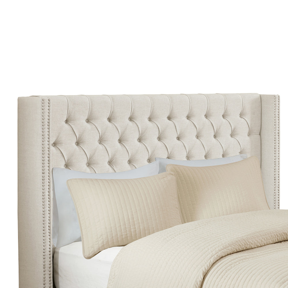 Upholstery Headboard Cream Queen