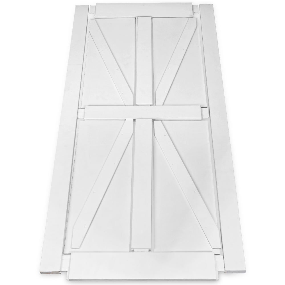 CRAZY ELF 36" x 84" "K" Style Real Primed Door Slab, DIY Panel Door, Modern Interior Barn Door, Moisture-proof, Anti-deformation, Pre-Drilled Ready to Assemble, Suitable for Pre-hung and Barn Door