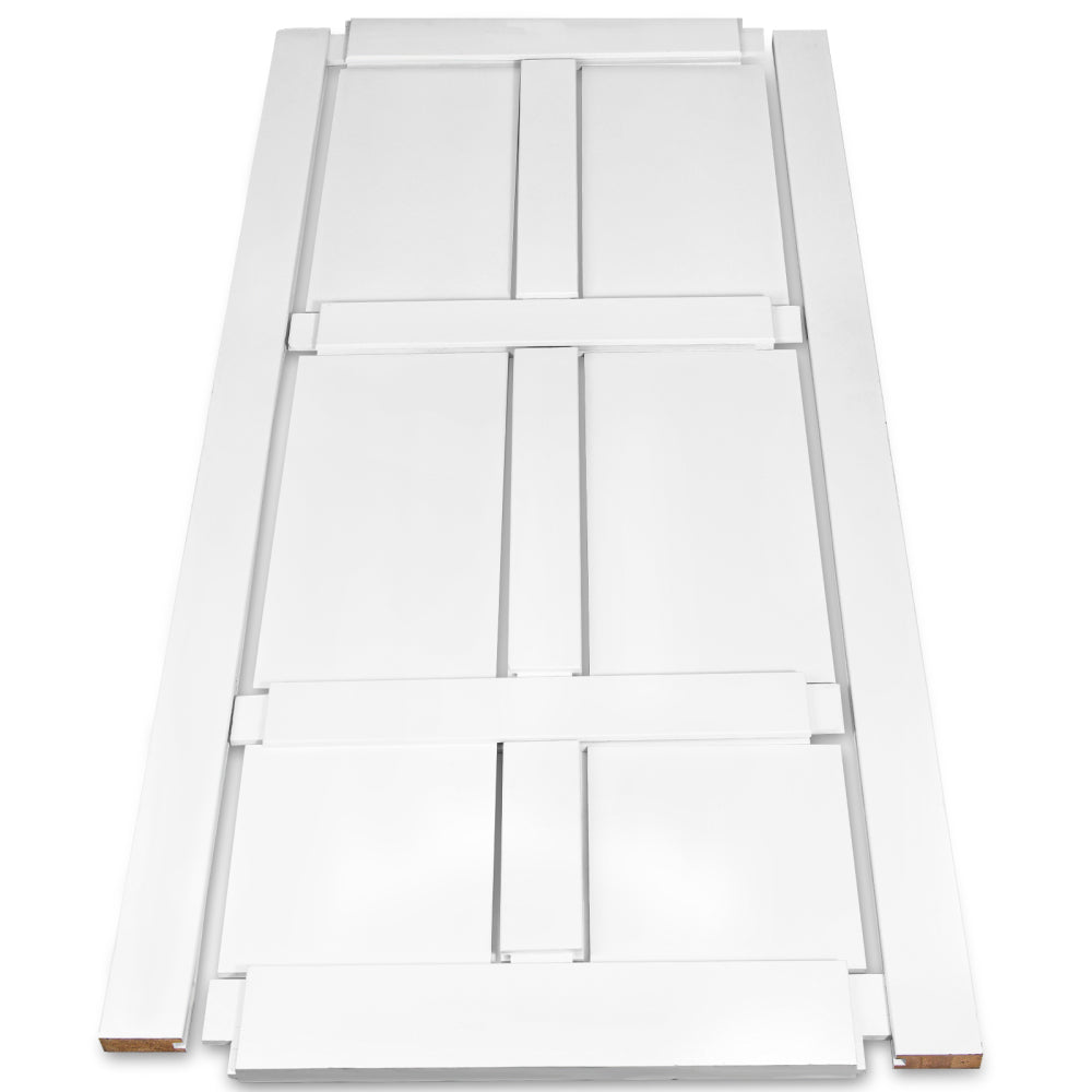 CRAZY ELF 32" x 80" Six Panel Real Primed Door Slab, DIY Panel Door, Modern Interior Barn Door, Water-proof, Anti-deformation, Pre-Drilled Ready to Assemble, Suitable for Pre-hung Door and Barn Door