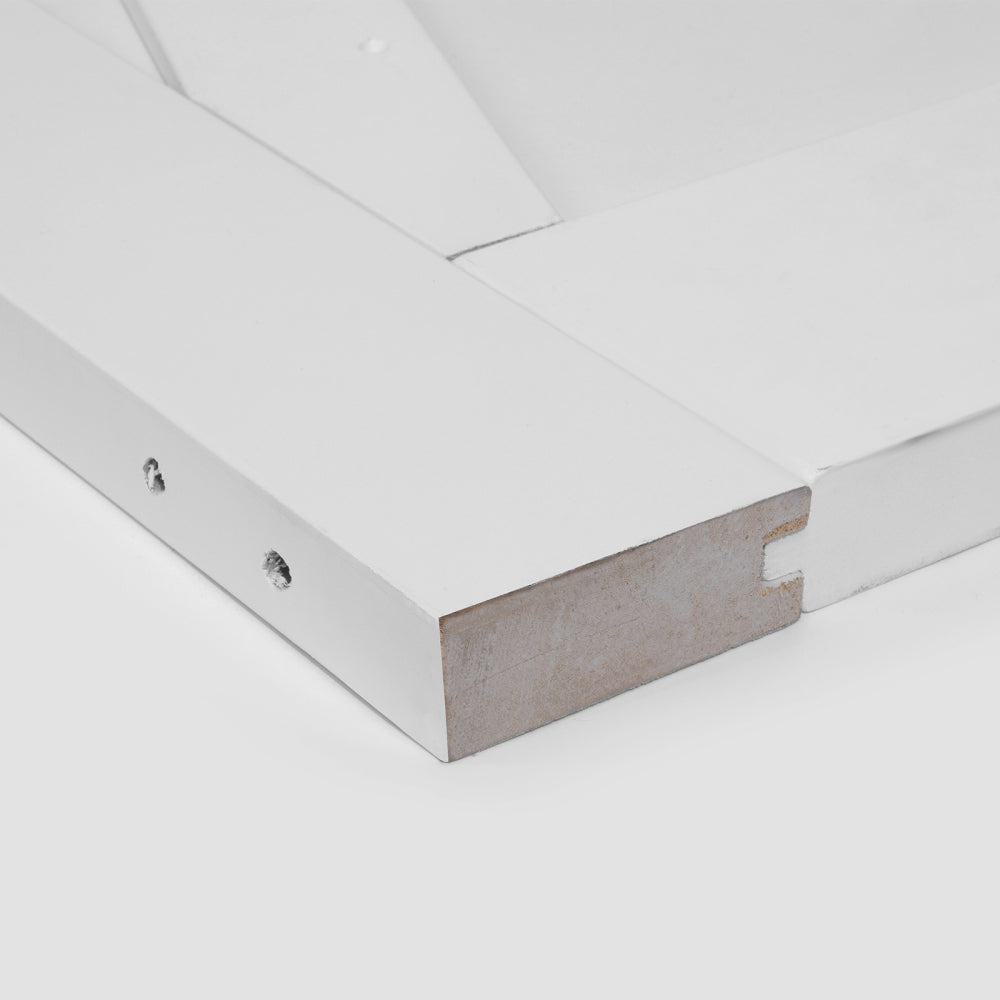 CRAZY ELF 28" x 84" Star Style Real Primed Door Slab, DIY Panel Door, Modern Interior Barn Door, Moisture-proof, Anti-deformation, Pre-Drilled Ready to Assemble, Suitable for Pre-hung and Barn Door