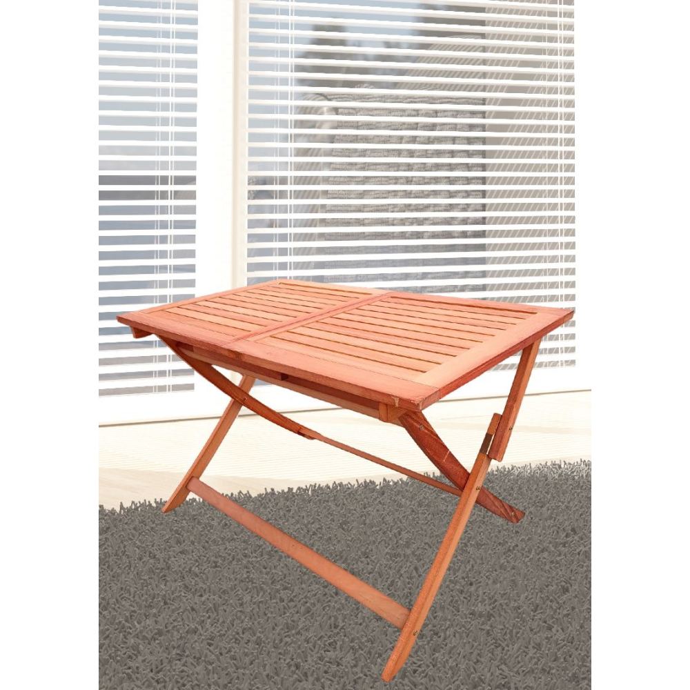 Foldable Patio Dining Set, 4 Folding Chairs & 1 Dining Table, Indoor and outdoor universal,Teak