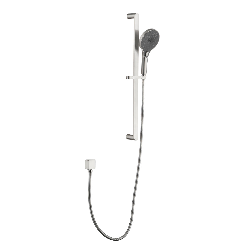 SHOWERS Stainless Steel Slide Bar Grab Rail  Includes Handheld Shower Head and 69-Inch Hose