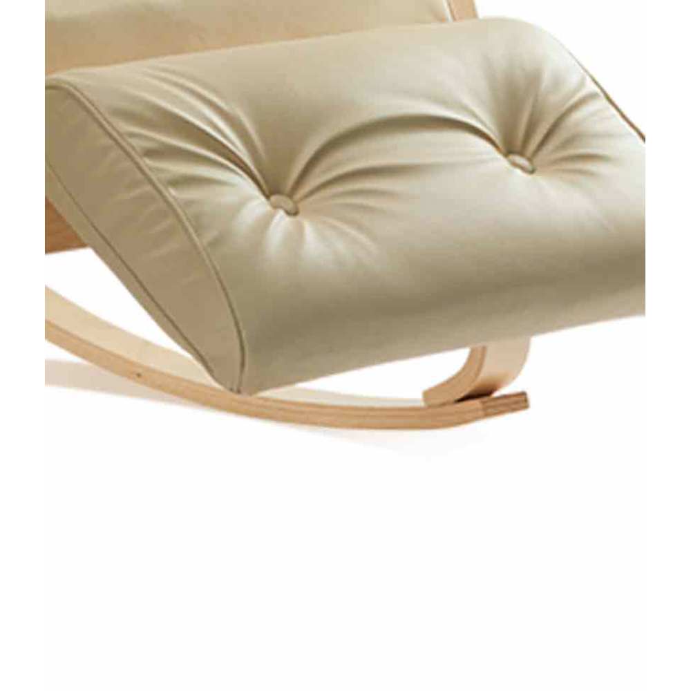 MASSAGE Comfortable Relax Rocking Chair Cream White