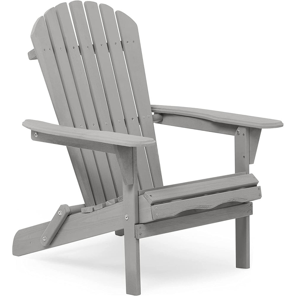 Wood Lounge Patio Chair for Garden Outdoor Wooden Folding Adirondack Chair Set of 2 Solid Cedar Wood Lounge Patio Chair for Garden, Lawn, Backyard,