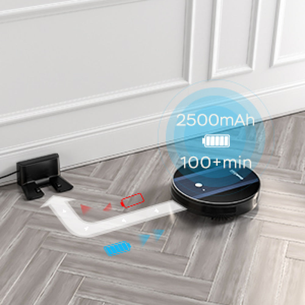 Geek Smart Robot Vacuum Cleaner G6, Ultra-Thin, 1800Pa Strong Suction, Automatic Self-Charging, Wi-Fi Connectivity, App Control, Custom Cleaning, 100mins Run Time(Ban on Amazon)