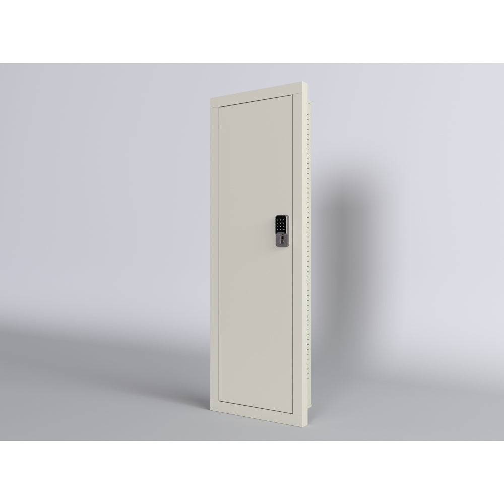 Wall Gun Safe, Gun Safes for Home, Gun Safes & Cabinets, Wall Safes Between The Studs, Quick-Access Rifle Safe with Removable Shelf and Digital Keypad(White)