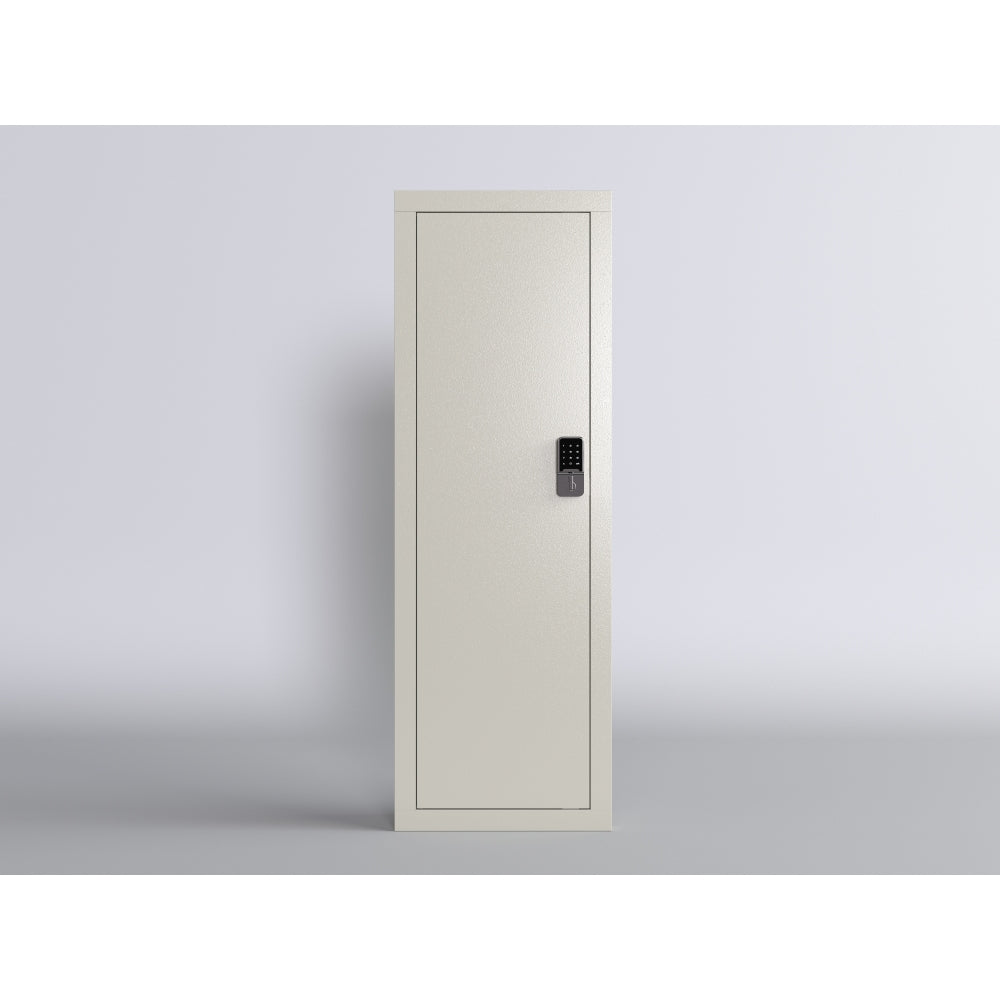 Wall Gun Safe, Gun Safes for Home, Gun Safes & Cabinets, Wall Safes Between The Studs, Quick-Access Rifle Safe with Removable Shelf and Digital Keypad(White)