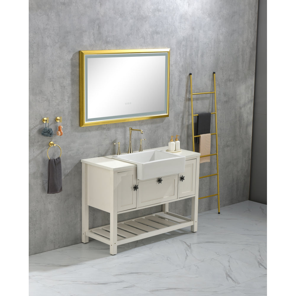 96in. W x 48 in. H  LED Lighted Bathroom Wall Mounted Mirror with High Lumen+Anti-Fog Separately Control

bedroom full-length mirror  bathroom led mirror  hair salon mirror